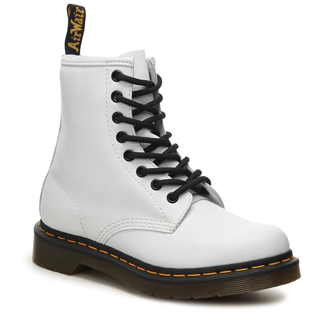 • Dr. Martens • 1460 White Combat Boots •